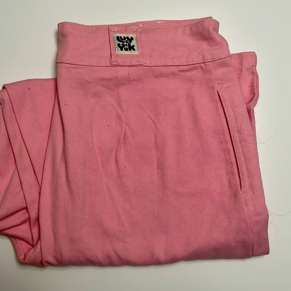 Lucy & Yak Pleated Pink Utility Jeans